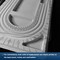 The Bead Board with Clear Cover,Grey Flocked,6 Recessed Compartments,3 U-Shaped Channels,Design Boards for Jewelry Bracelet Necklace Making DIY